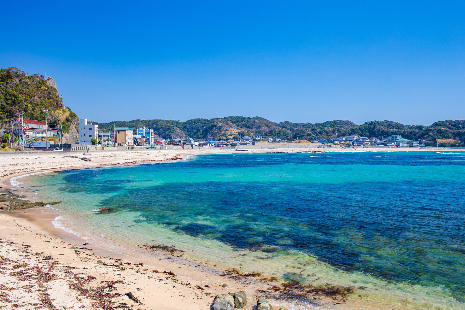 Quiet local beach in Japan